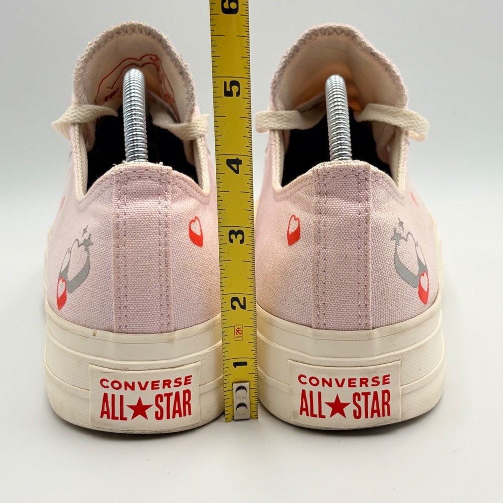 Converse Chuck Taylor All Star Lift Platform Pink Heart Lilac Fever Womens 8 - Picture 10 of 13